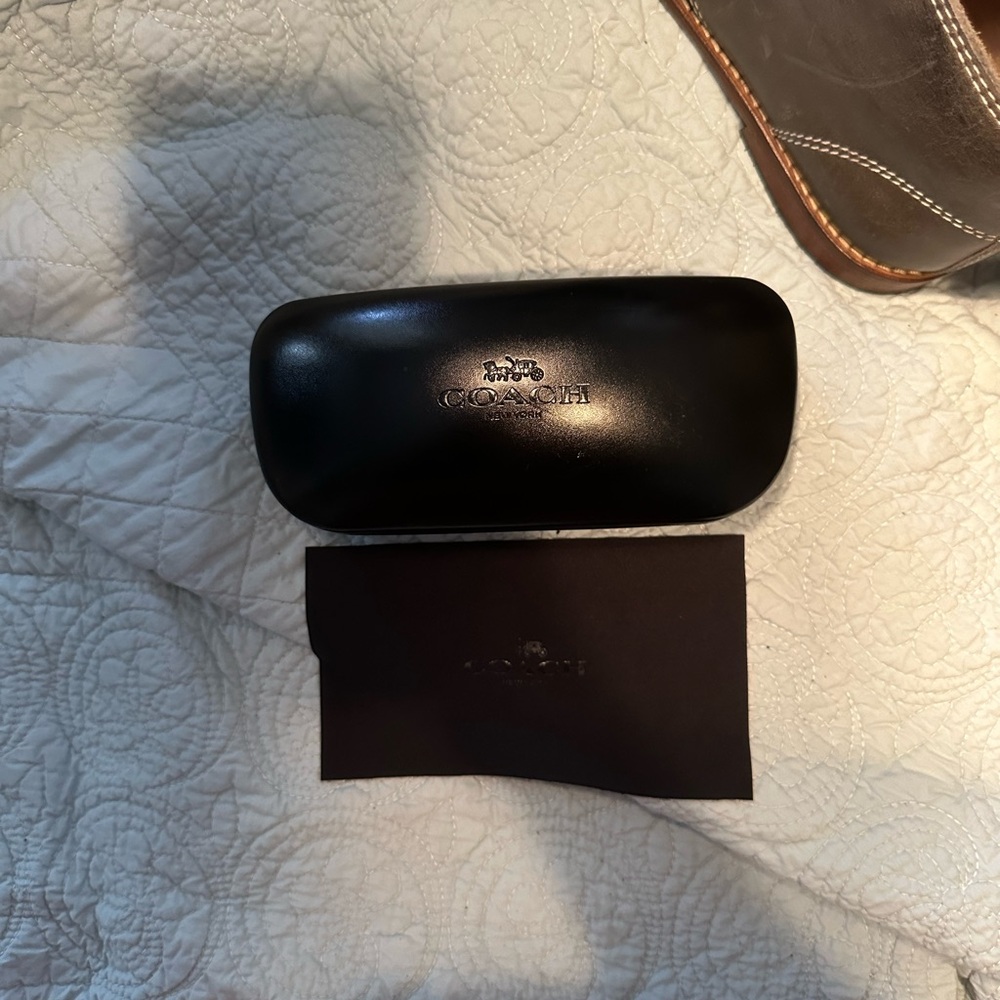 Coach Black Hard Glasses Case | Logo Inside | Sunglasses/Eyeglasses Holder